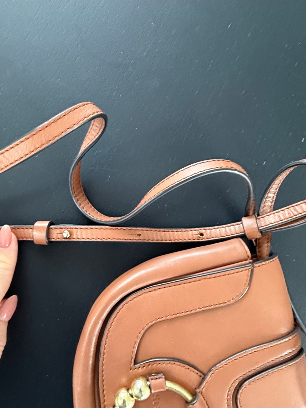 See By Chloe Tan Leather Crossbody with Signature Ring Detail - Picture 10 of 13